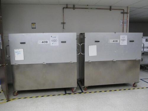 Qty (2) Nitrogen Desiccator Cart, 70" x 68 1/2" x 29"D. Location: Pilot Line