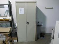 Sandusky Metal Cabinet, 2 Door with Contents. Location: Test Area