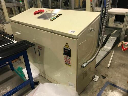 NPC Group NES-65X167 NPC Model NES-65X167 Power Supply to Edge Seal and Cosmetic Tape Applicator, 208V, 3 phase, Sale is Subject to Seller Confirmation 19000898-04 Tag Number Location: BEOL Cage