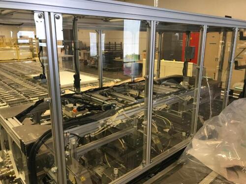 NPC Group NPC Layup Flipper with NPC 180 Degree Flipper Power Supply/Controller and Flexlink Cross Conveyor Table, Sale is Subject to Seller Confirmation Tag Number Location: BEOL Cage