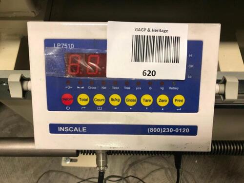 Inscale LP7510 Inscale Model LP7510 Heavy Duty Floor Scale, 5500 lbs. max., 59" x 59" Floor Platform with ramp, Sale is Subject to Seller Confirmation Tag Number Location: BEOL Cage