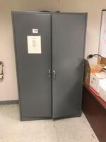 2-Door Supply Cabinet with Gloves, Masks, Wipes and other contents Location: