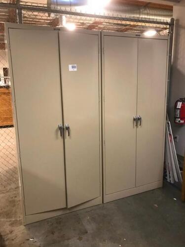 Lot of two (2), 2-Door Cabinets with contents Location:
