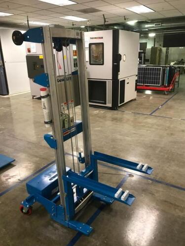 Genie Lift GL-8 Manually Operated Counter Balanced Lift, 400 lbs. capacity, may be used as a hand truck, fork lift or dolly Location:
