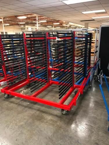 Lot of three (3) , Horizontal Panel Storage Trollies Location: