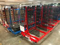 Lot of three (3) , Horizontal Panel Storage Trollies Location: