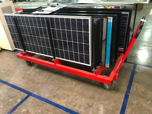 Lot of two (2) , Vertical Panel Storage Trollies Location: