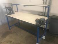 72" Workbench with Dake Arbor Press Model Y and Craftsman 5 1/2" Bench Vise Location: