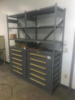 Equipto Lot of two (2), 5-Drawer Tool Chests with contents and overhead rack Location: