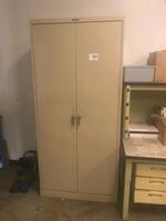 2-Door Cabinet with contents Location: