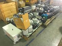 Lot of three (3) skids of assorted pumps and motors Location: