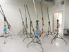 LOT (4) CALUMET LIGHTING STANDS ON CASTERS WITH BOOM ARM