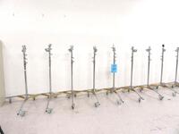 LOT (10) MATTHEWS STUDIO STANDS ON CASTERS, CHROME