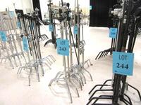 LOT (7) MATTHEWS STUDIO STANDS, CHROME