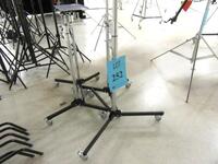 LOT (4) AVENGER STUDIO STANDS ON CASTERS WITH FOLDING BASE, (3) MODEL: A5017, (1) MODEL: A5034, CHROME/BLACK