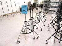 LOT (7) MANFROTTO STUDIO STANDS ON CASTERS