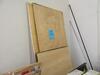 LOT ASST'D FOAM CORE BOARDS, WOOD BOARDS, PLEXIGLASS, WITH WOOD STORAGE CABINETS, 21" X 44" X 102", (IN FOUR DIFFERENT PLACES) - 3