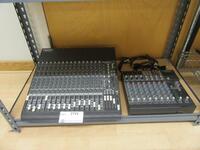 LOT (1) MACKIE 1604-VLZ PRO 16-CHANNEL MIC/LINE MIXER, (1) MACKIE 1202 MIC/LINE MIXER, (1) RAMSA WR-130 AUDIO MIXER