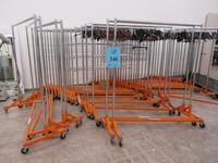 LOT (40) ROLLING GARMENT RACKS, ORANGE