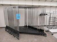 LOT (21) ROLLING GARMENT RACKS, BLACK