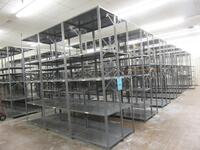 LOT (140) SECTIONS OF METAL SHELVING, 24" WIDE