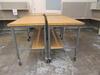 LOT (4) WORK BENCHES WITH COMPOSITE WOOD TOP ON WHEELS, 30" X 60" X 40" - 2