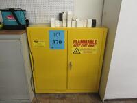 EAGLE 24 GAL. FLAMMABLE LIQUID SAFETY STORAGE CABINET, MODEL: 1976, WITH ASST'D SPRAY CANS, 43" X 12" X 44"