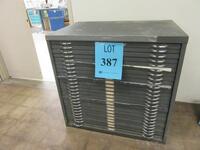 25 DRAWER CABINET WITH ASST'D PAPER, 41" X 29" X 40"