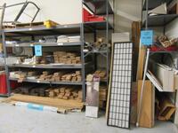 LOT ASST'D WOOD FLOORING, DIVIDERS, WINDOW SHADES