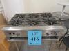 IMPERIAL IHPA-6-36-36" HOT PLATE WITH 6 BURNERS, WITH BOOS 10" TOP BUTCHER BLOCK TABLE, 24"D X 30"L - 2