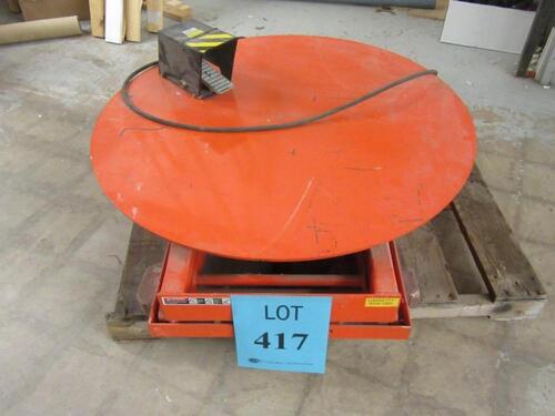 PLESTO AL30 ACCULOAD POSITIONER PNEUMATIC LIFT TABLE, 3/8" X 43" SOLID ROTATION PLATFORM, 1,500 LBS. LIFTING CAPACITY, WITH FOOT CONTROL