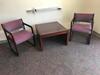 Reception Area Furniture to Include: 71" x 76" Reception Cube with chair, 108" Desk Return, two (2) Waiting Chairs, Table, Small Conference Table, four (4) Chairs and Enclosed White Board. Sale is subject to seller confirmation. Location: Administrative A - 2