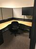 Lot of three (3) 88" x 88" Cubicle Sections, each includes two (2) file cabinets, overhead storage cabinet and chair. Sale is subject to seller confirmation. Location: Administrative Area - 3