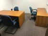 Lot of two (2), Offices of Furniture Including Desks, Chairs, Tables, Cabinets and Whiteboards. Sale is subject to seller confirmation. Location: Administrative Area