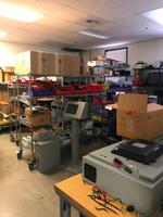 Contents of Electrical Supply Room includes all racks, tables, carts and contents, PLEASE INSPECT Location: Warehouse Area