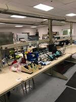 ARLink 72" ESD Work Bench with Overhead Lighting, Note: Table Only, no contents Location: Warehouse Area