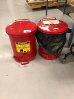 JustRite 9300 Lot of two (2) Oily Waste Cans, 9 gallon capacity Location: Warehouse Area