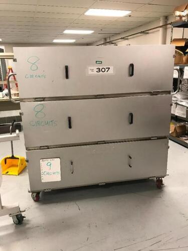 Lot of two (2), Nitrogen Desiccator Carts, 70" x 72" x 29"D. Location: Warehouse Area