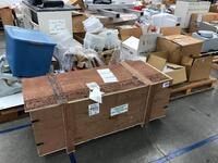 Lot of one (1) crate and two (2) skids of Assorted Materials, PLEASE INSPECT Location: Warehouse Area