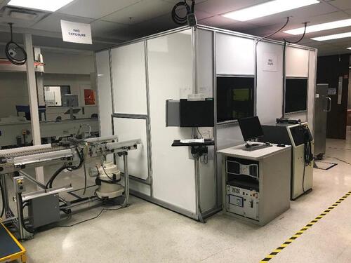Fanuc M-710iC Edge Deletion Robot includes R-30iA Controller and I Pendant Type A05B-2518-C200, Edgewave Laser Controller, TEKA LMD 501 Portable Fume and Particle Extractor with Air filter, Enclosure Cabinet, Nitrogen Desiccator. 92402 Tag Number Location