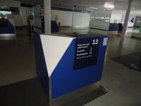 Single Security check desk- 3 glass partition, double shelf, Dimensions H1200mm(not including glass)W1200mm,D900mm