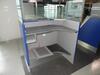 Single Security check desk- 3 glass partition, double shelf, Dimensions H1200mm(not including glass)W1200mm,D900mm - 2