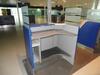 Single Security check desk- 3 glass partition, double shelf, Dimensions H1200mm(not including glass)W1200mm,D900mm - 2