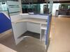 Single Security check desk- 3 glass partition, double shelf, Dimensions H1200mm(not including glass)W1200mm,D900mm - 2