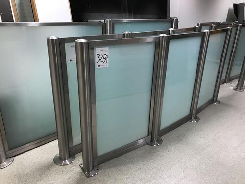 Stainless steel framed passenger glass partitions