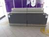 Left side security information desk. Stainless steel frontage and kick bar. Lockable cupboard and storage shelf. - 9