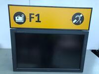 (8) Check-in desk monitors F1,2,3,4,5,6,7 and 8