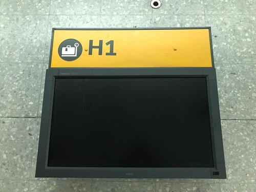 (2) Check-in desk monitors H1 and H2