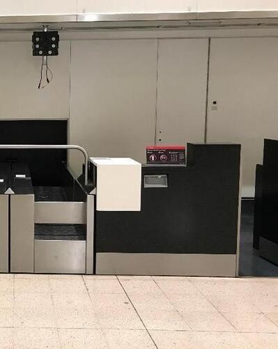 (6) Heathrow Check-in desks with scales and conveyors