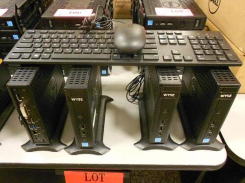 LOT OF 12 DELL WYSE M-DXOD THIN CLIENTS 16G FLASH 4G RAM KEYBOARD & MOUSE